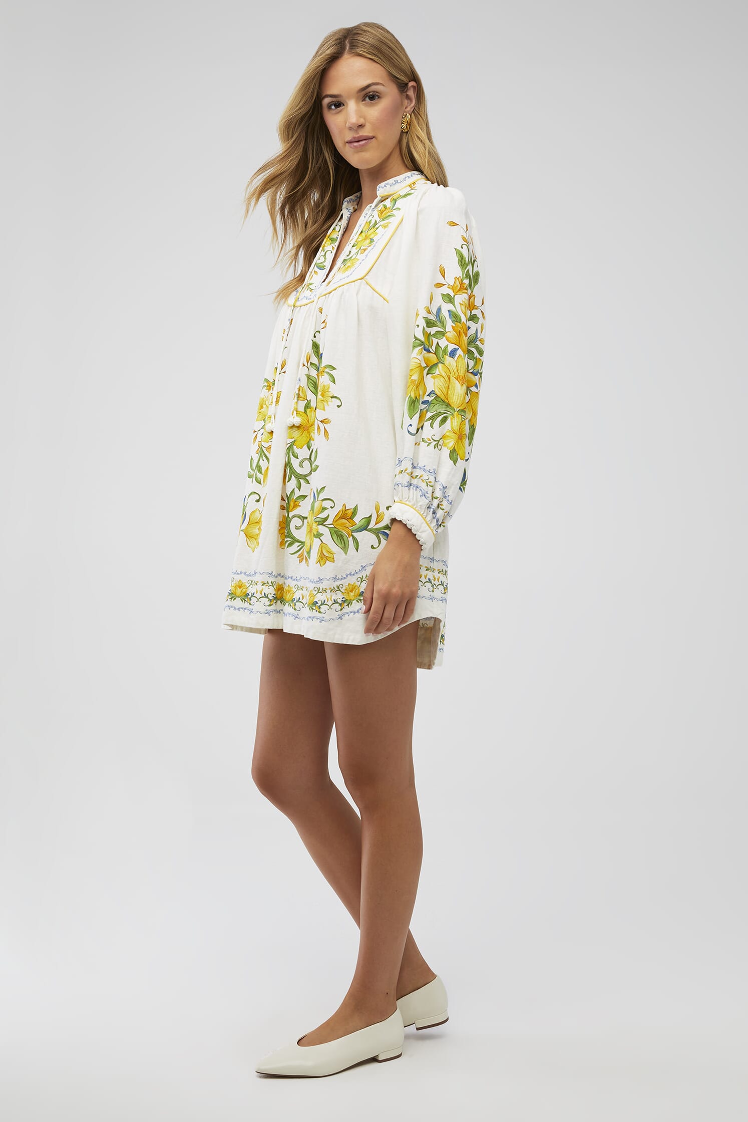 FARM RIO | Sicily Off-White Mini Dress in Sicily Off White| FashionPass