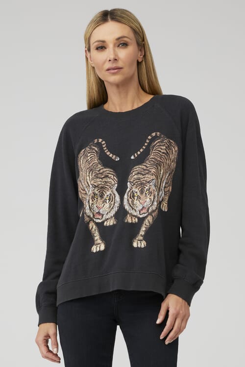 Show Me Your Mumu | Simon Pullover in Dancing Tiger Graphic | FashionPass