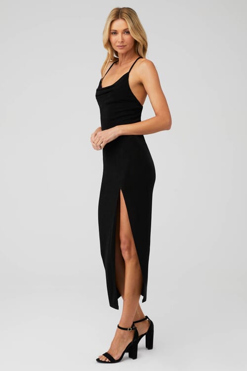 Runaway The Label | Slinky Slip Dress in Black| FashionPass