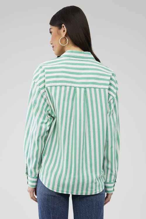 PISTOLA | Sloane Oversized Buttondown Shirt in Le Blanc