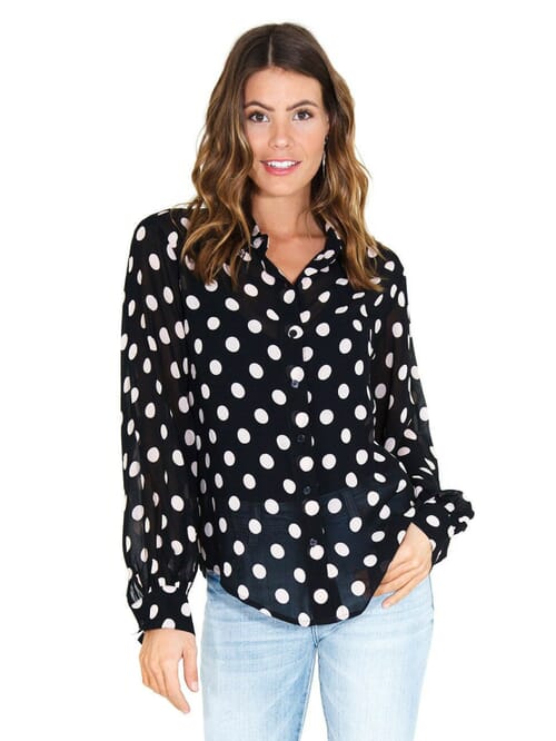 Sanctuary polka dot store blouse