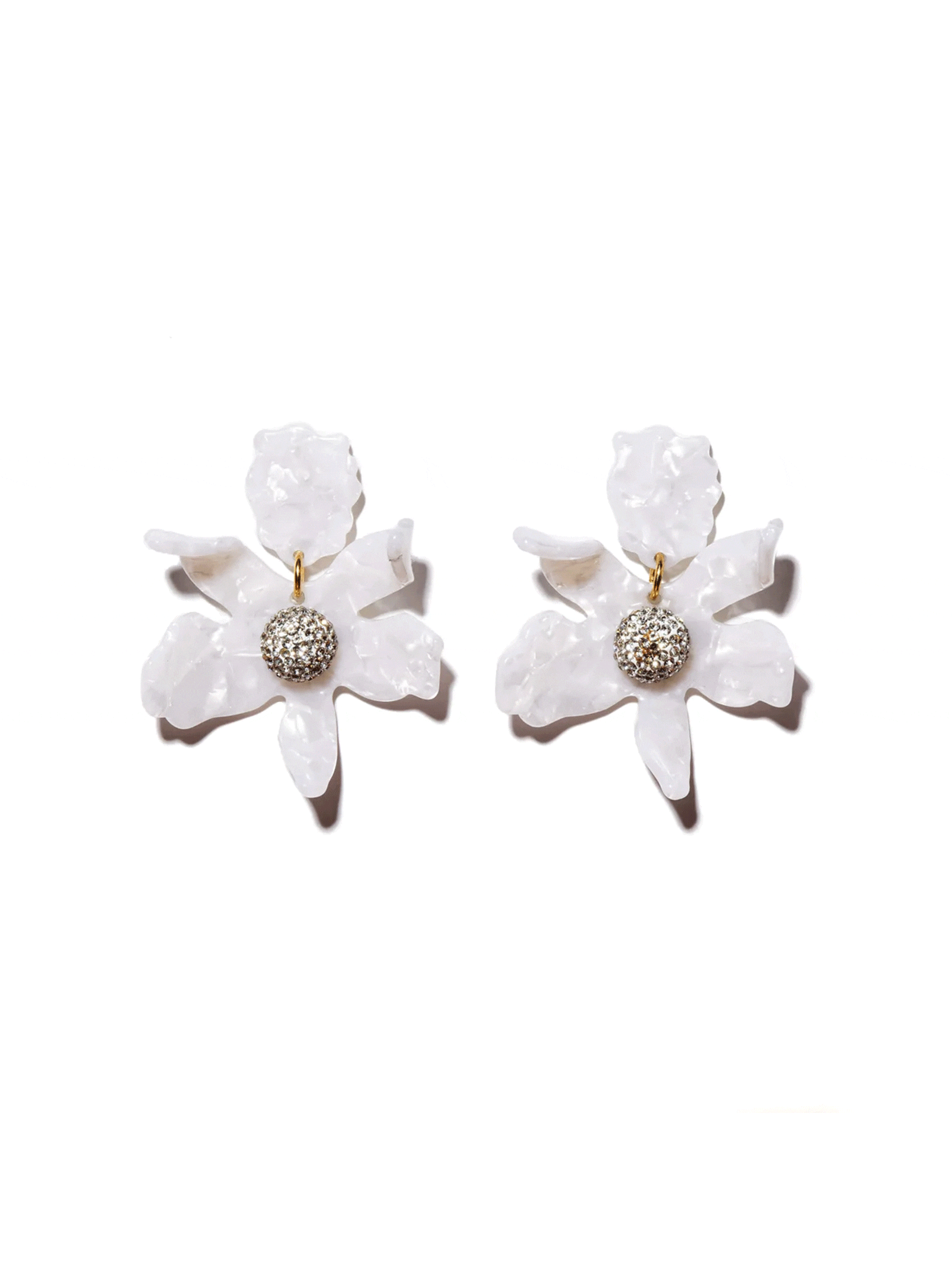 LELE SADOUGHI | Small Crystal Lily Earrings in Mother Of