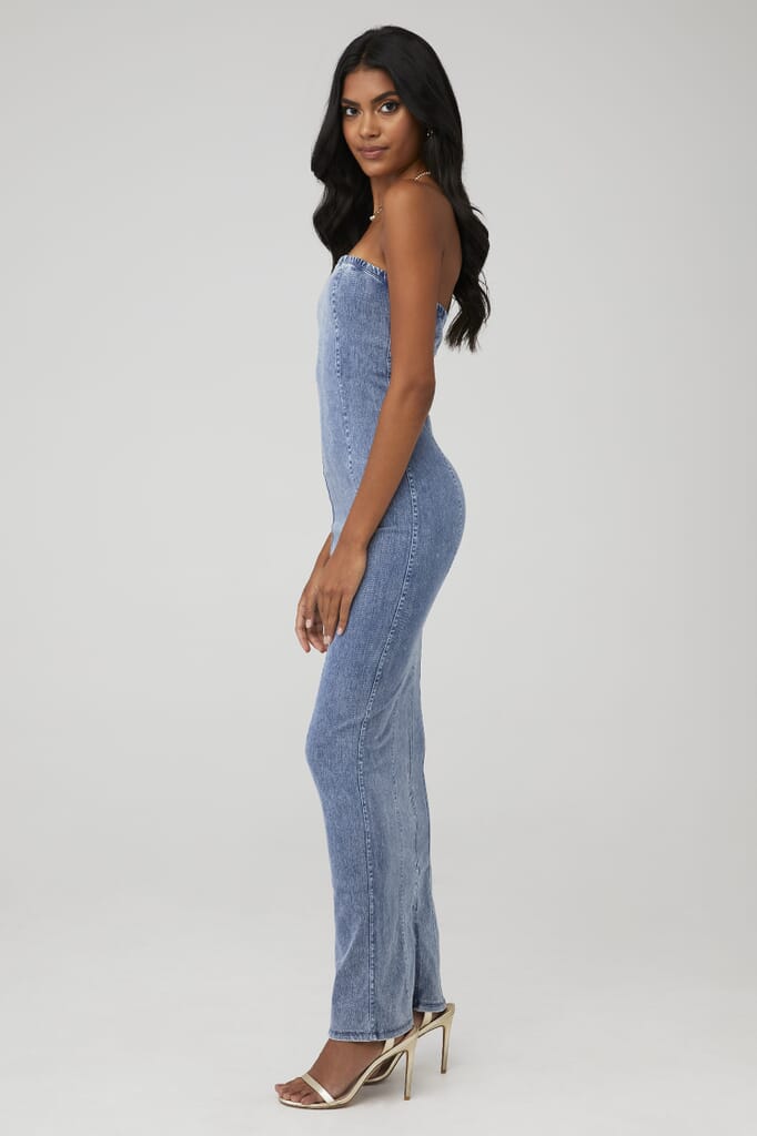 chinese dress ladies Good American Denim Corset Maxi Dress MSRP $229 – DGFOutlet main image 1