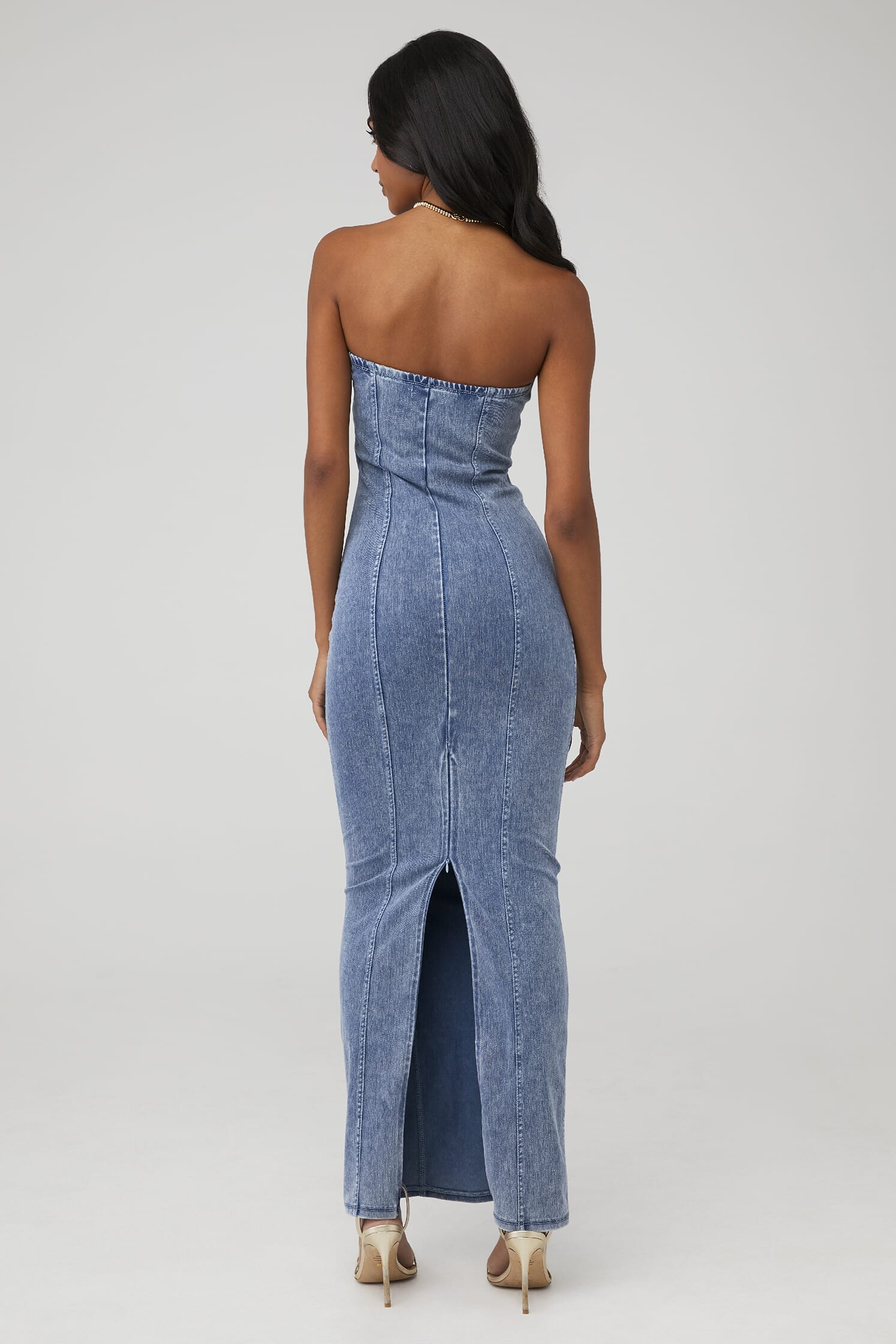 Good American | Soft Sculpt Maxi Dress in Indigo556| FashionPass
