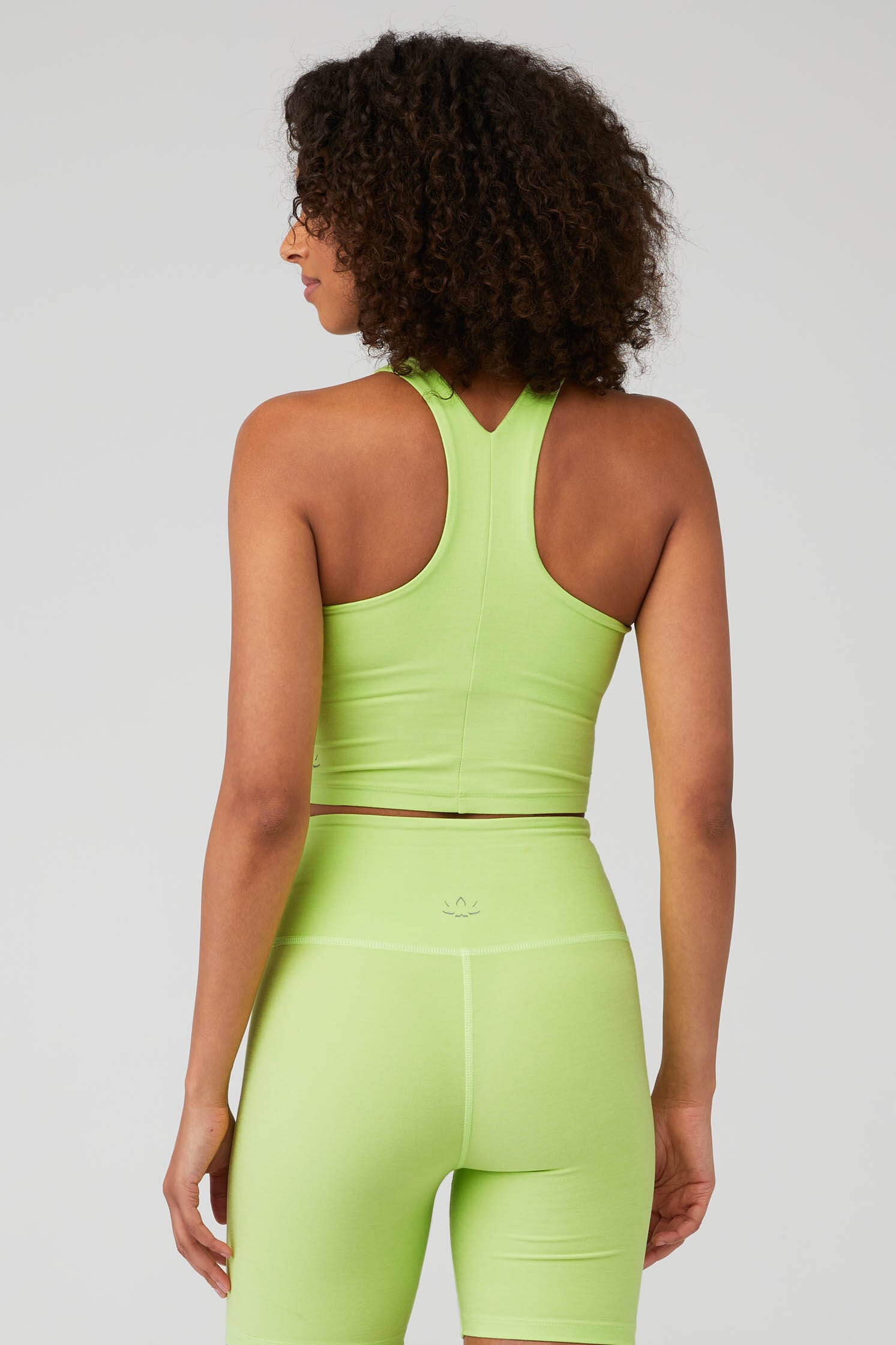 Beyond Yoga | Spacedye Focus Cropped Tank in Lime Ice Heather | FashionPass