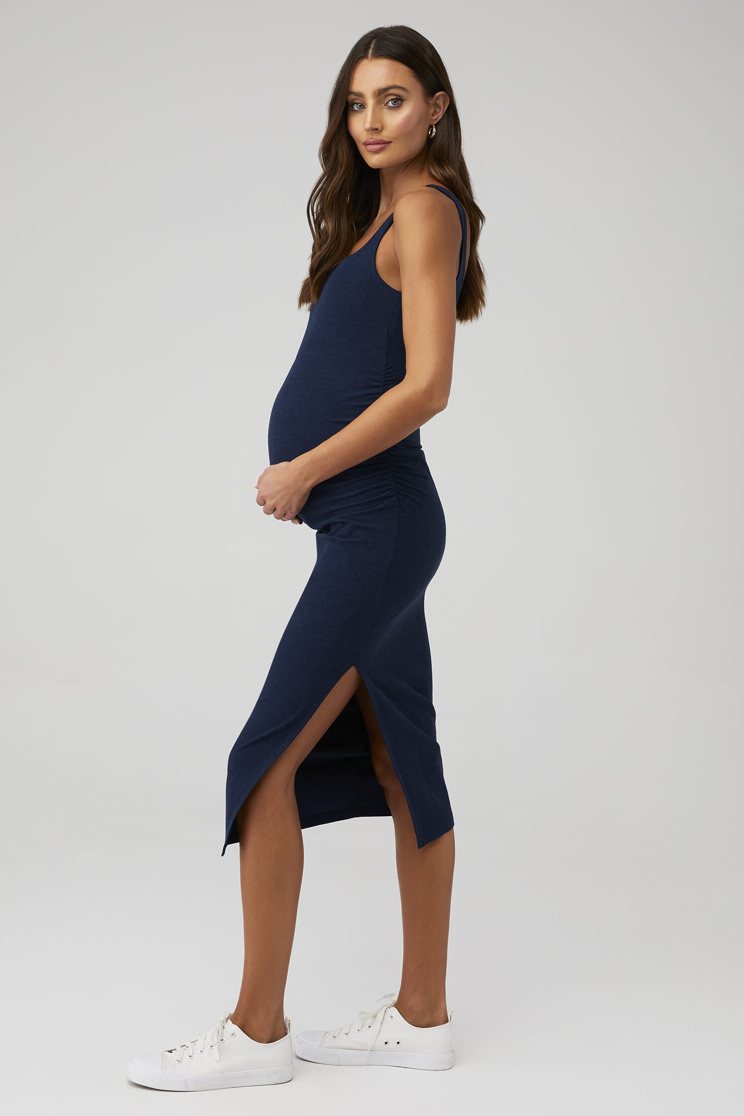 Beyond Yoga, Spacedye Icon Maternity Dress in Nocturnal Navy