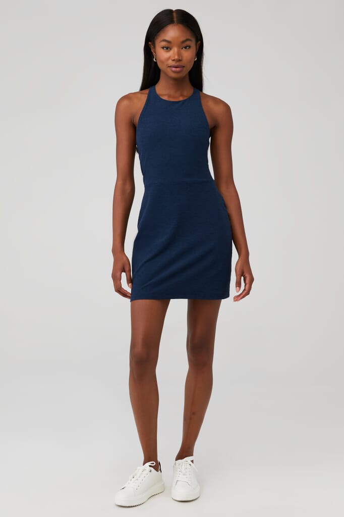 Beyond Yoga | Spacedye Refocus Dress in Nocturnal Navy| FashionPass