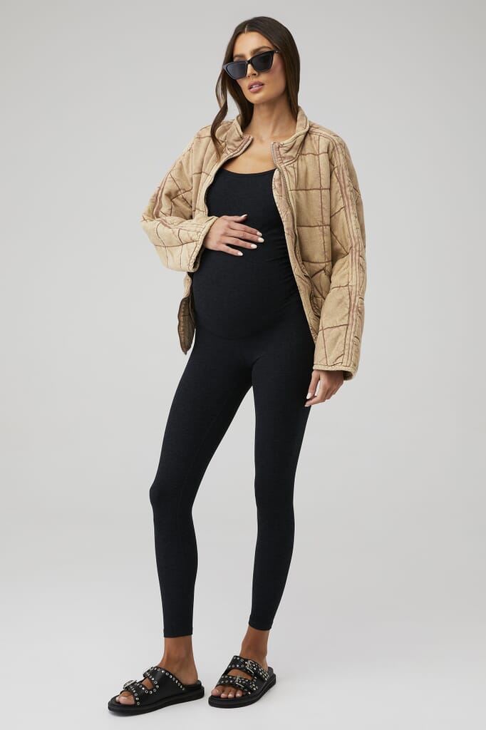 Beyond Yoga Spacedye Uplevel Maternity Jumpsuit in Darkest Night