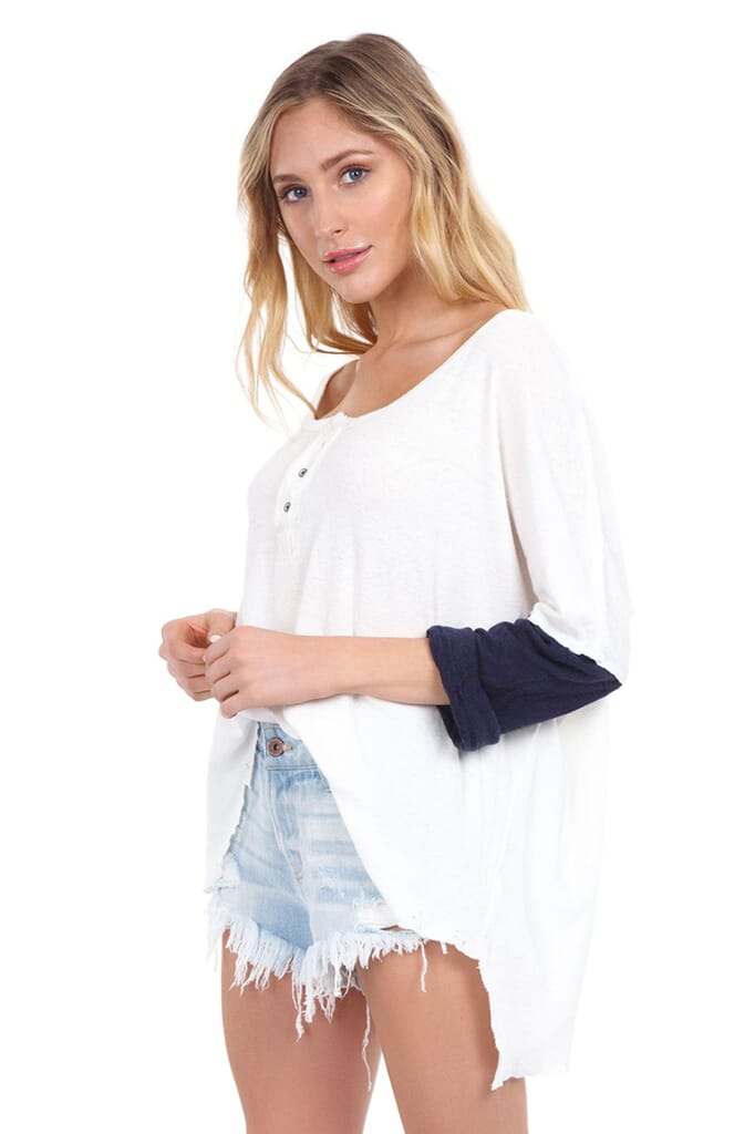 Free People Star Henley in Ivory
