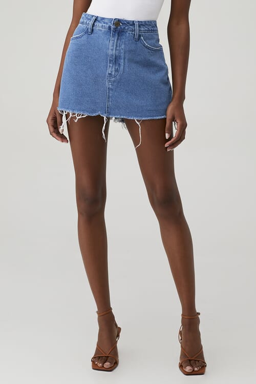 MISA Los Angeles | Marion Skirt in Cerulean Flora| FashionPass