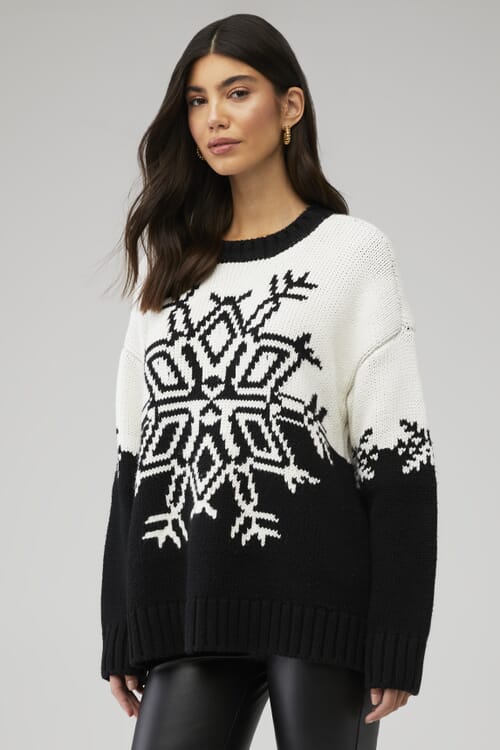 (取寄) ショウ ミー ユア ムームー レディース ストウ セーター Show Me Your Mumu women Stowe Sweater flake knit Show Me Your Mumu | Stowe Sweater in Snowflake Knit| FashionPass