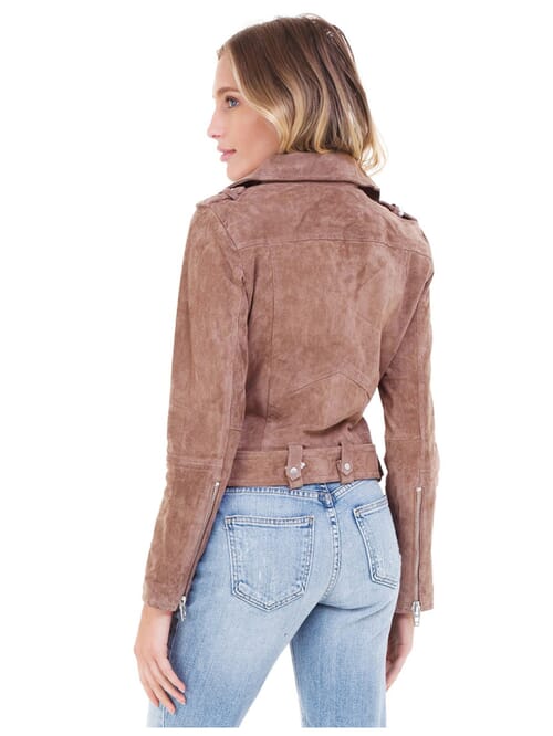 NEW best blanknyc coffee bean suede moto jacket xs