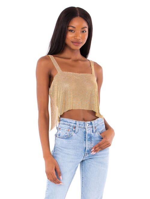 Line \u0026 Dot | Sunset Top in Gold 