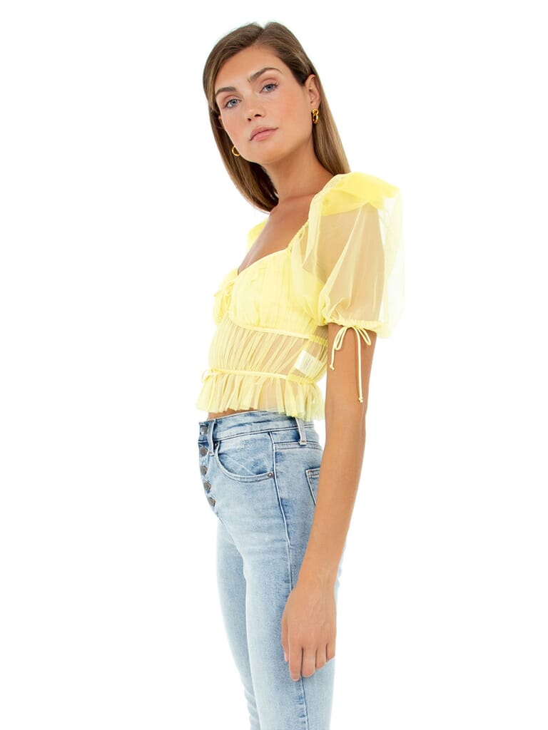 For Love Lemons Sunshine Crop Top In Yellow Fashionpass