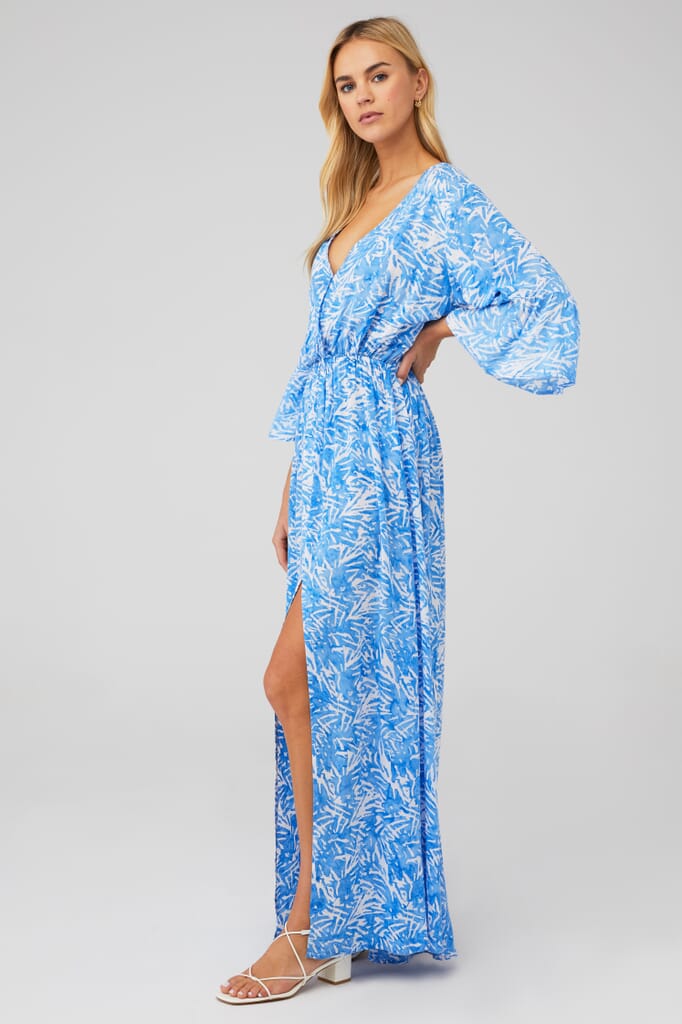 Tiare Hawaii Surry Maxi Dress In Batik Breeze Sky Fashionpass