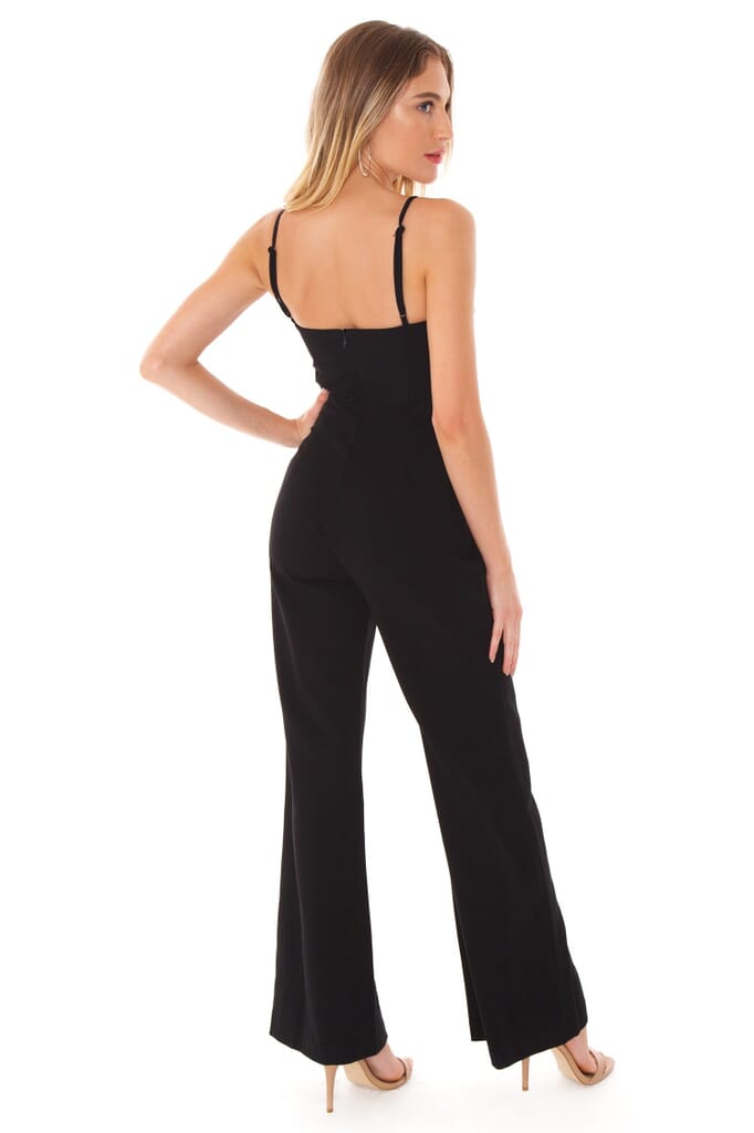 French Connection Sweeart Whisper Jumpsuit in Black