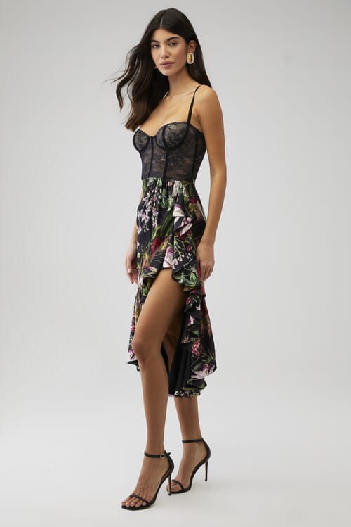 Katie May | X Fashionpass Take A Sip Dress in Dark Garden| FashionPass