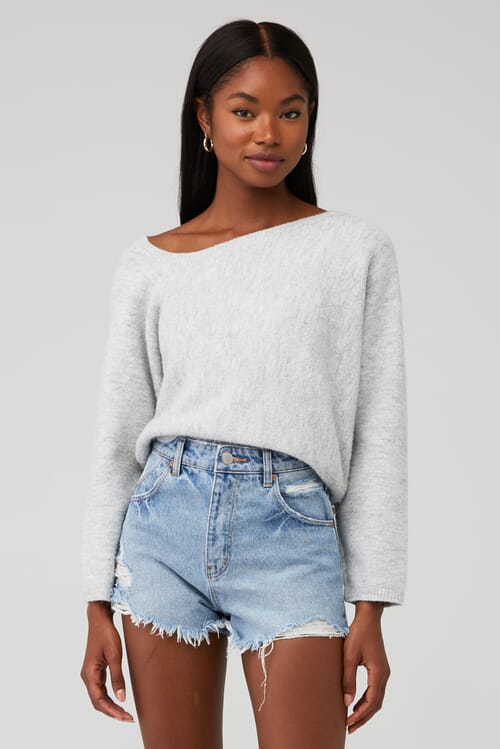 Line & Dot | Favorite Off Shoulder Sweater in Taupe| FashionPass