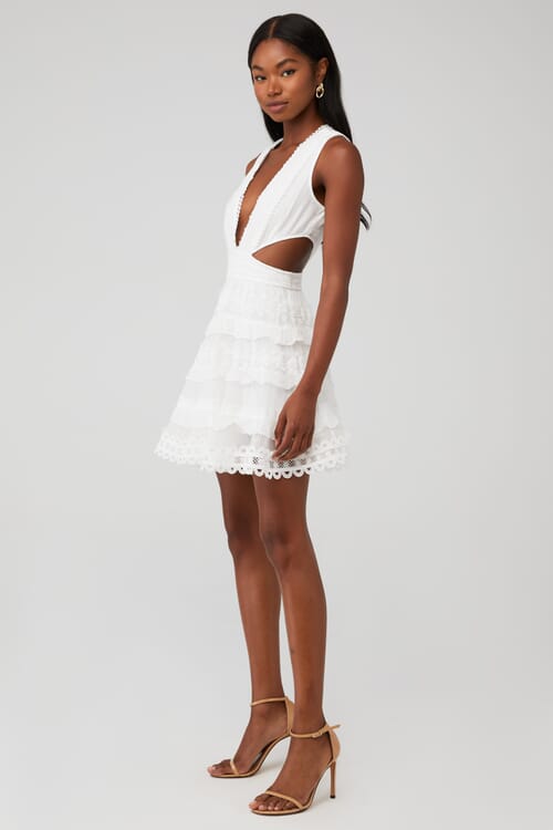 Rococo Sand | Tessa Short Dress in White| FashionPass