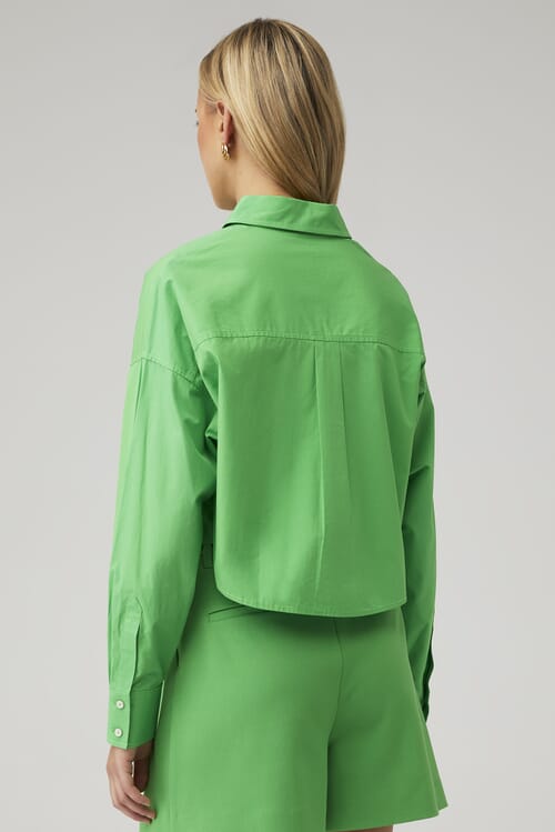 Favorite Daughter | Crop Ex-Boyfriend Shirt in Lime| FashionPass