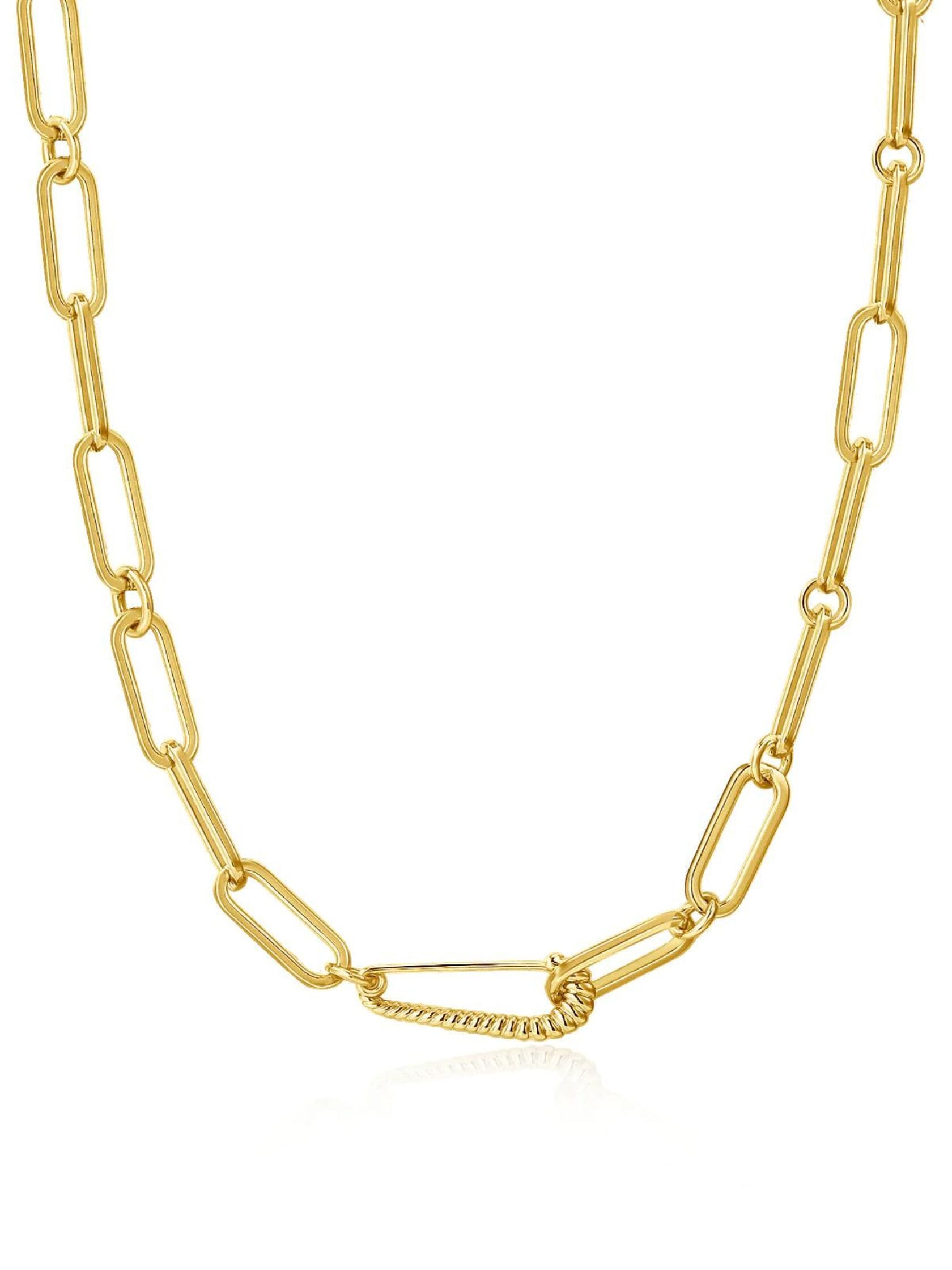 Luv Aj Francois Safety Pin Necklace in Gold FashionPass