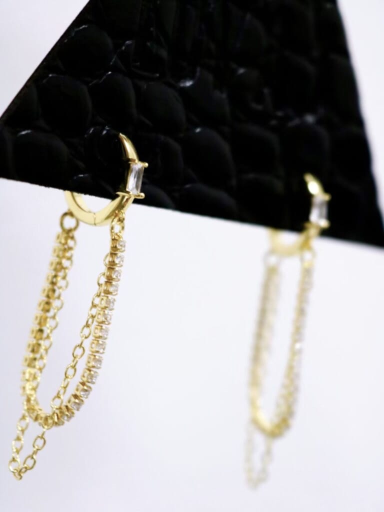 Luv Aj | Rossi Chain Huggies in Gold| FashionPass