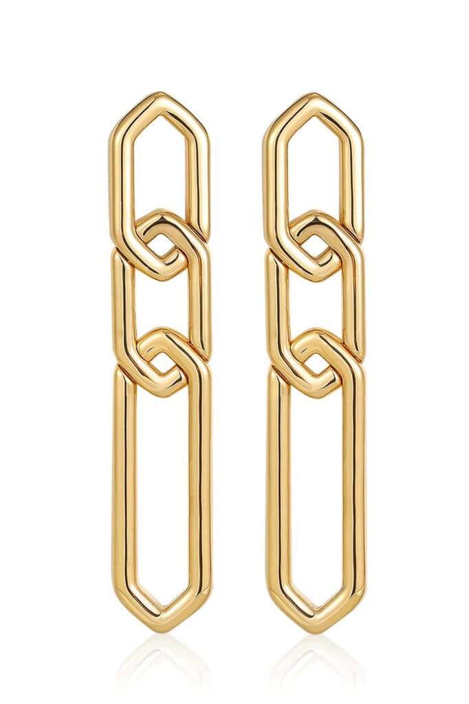 Luv Aj Slash Chain Studs In Gold FashionPass luv-aj-slash-chain-studs-in-gold-fashionpass