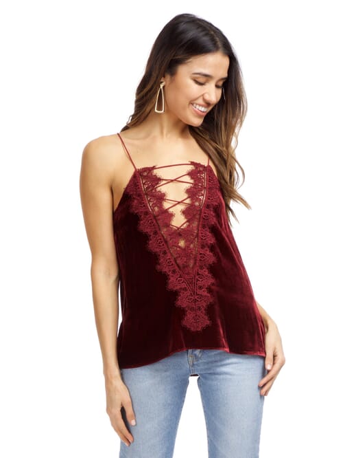 Cami NYC Charlie Cami in Black Cherry FashionPass