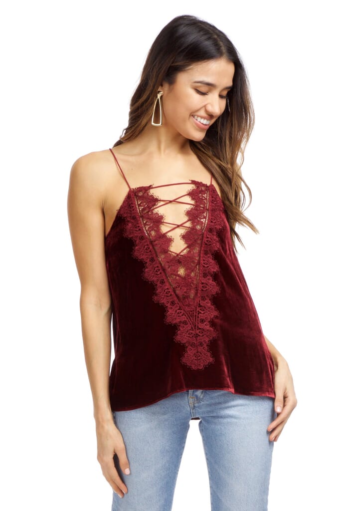Cami NYC Charlie Cami in Black Cherry FashionPass