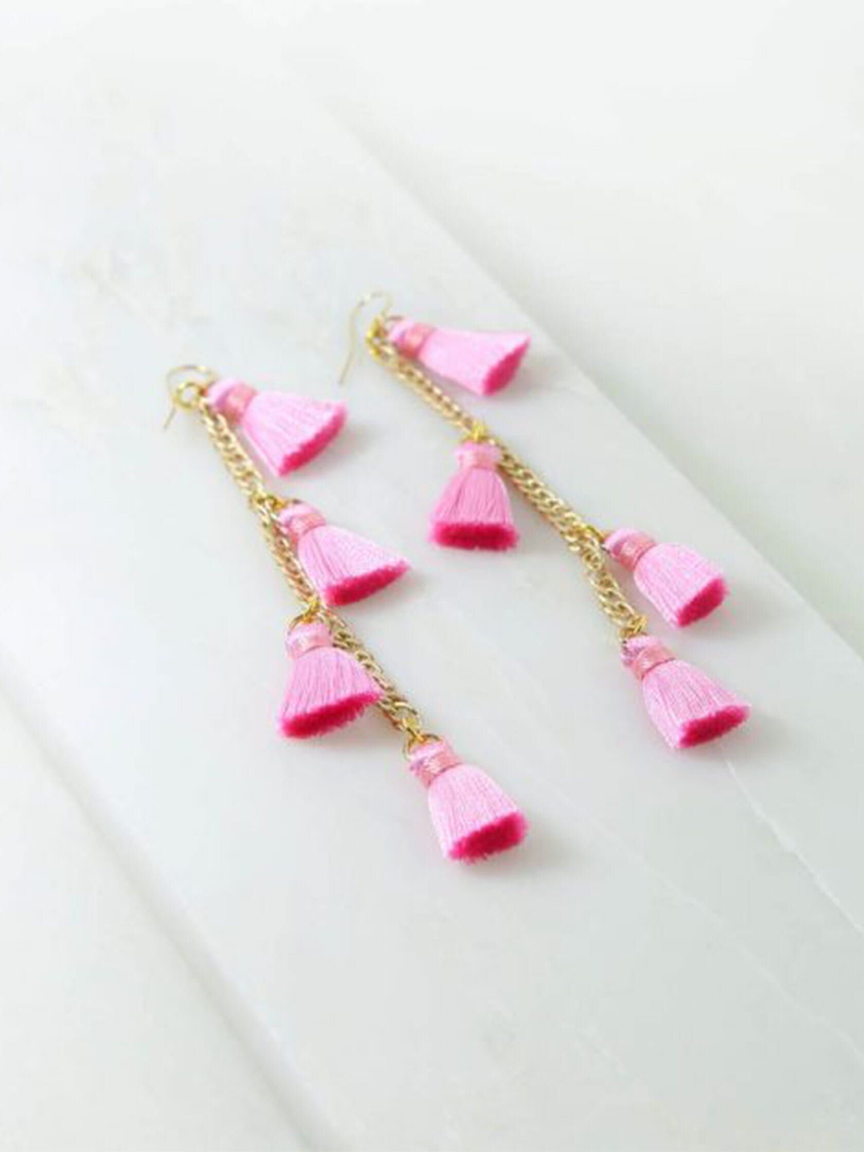 Vanessa Mooney  Dynasty Earrings in Pink