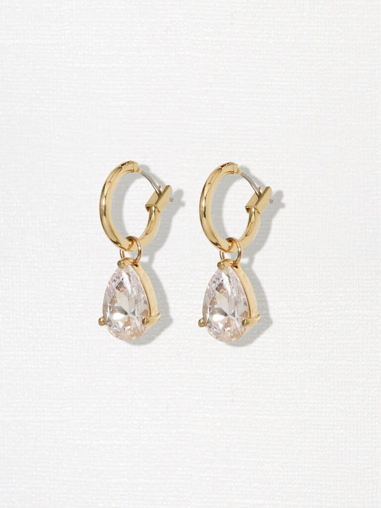 Vanessa Mooney | Isabella Diamond Hoops in Gold| FashionPass