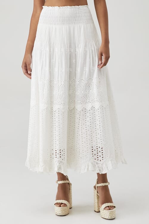 NIA | Citronella Skirt in White| FashionPass