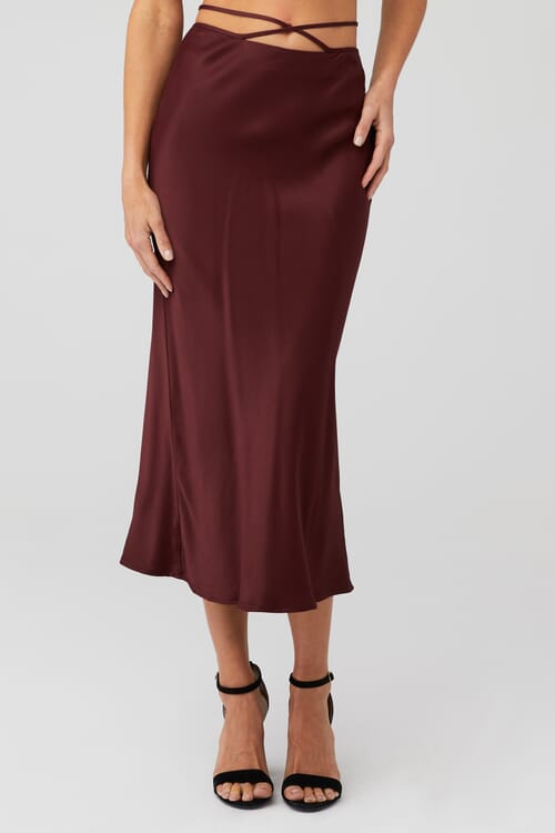 bardot tie waist skirt