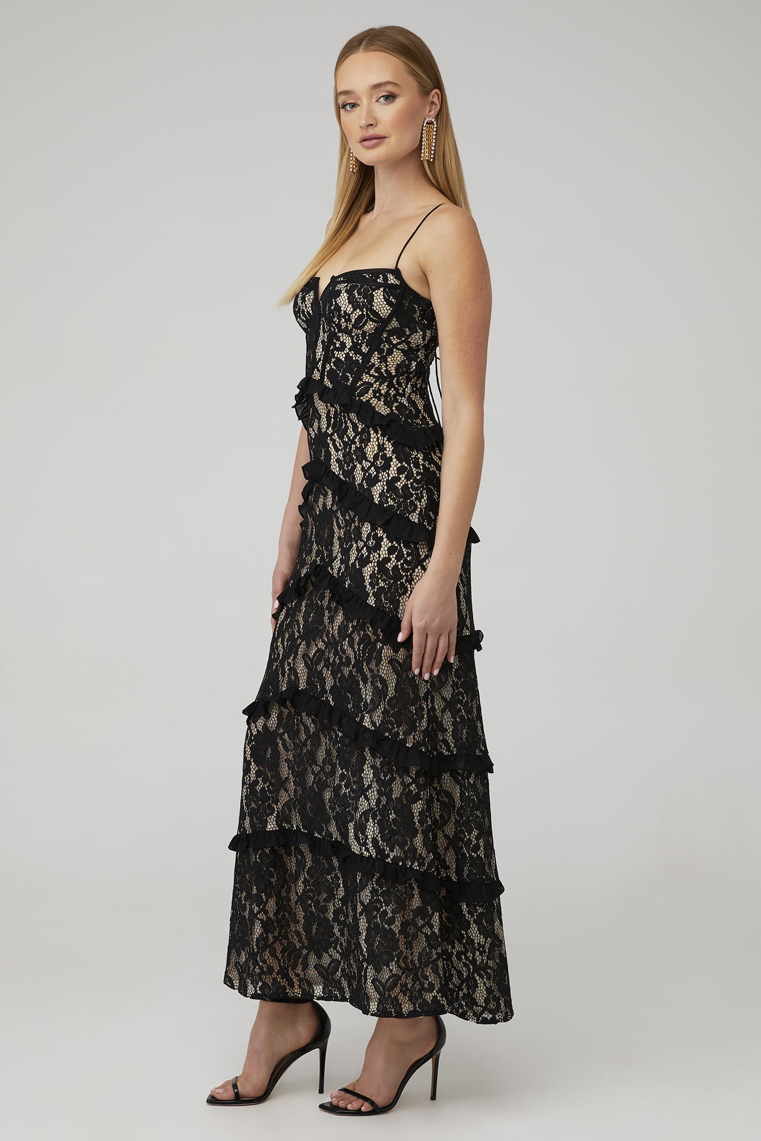 slim fit maxi dress Women's Satin Off-Shoulder Slim-Fit Maxi Dress Gray / S