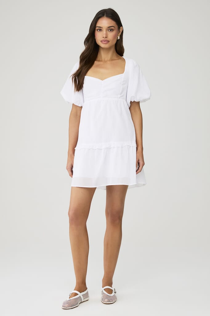 corset cocktail dress Jasmine Strapless Corset Mini Dress- White main image 0