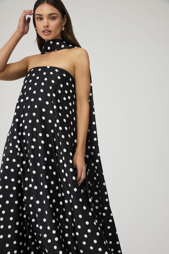 halter scarf maxi dress Rylina | White Mesh Halter-Neck Maxi Dress With Scarf And Open-Back main image 0