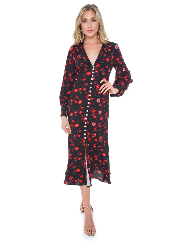 Charlie Holiday | Township Dress in Red Floral| FashionPass