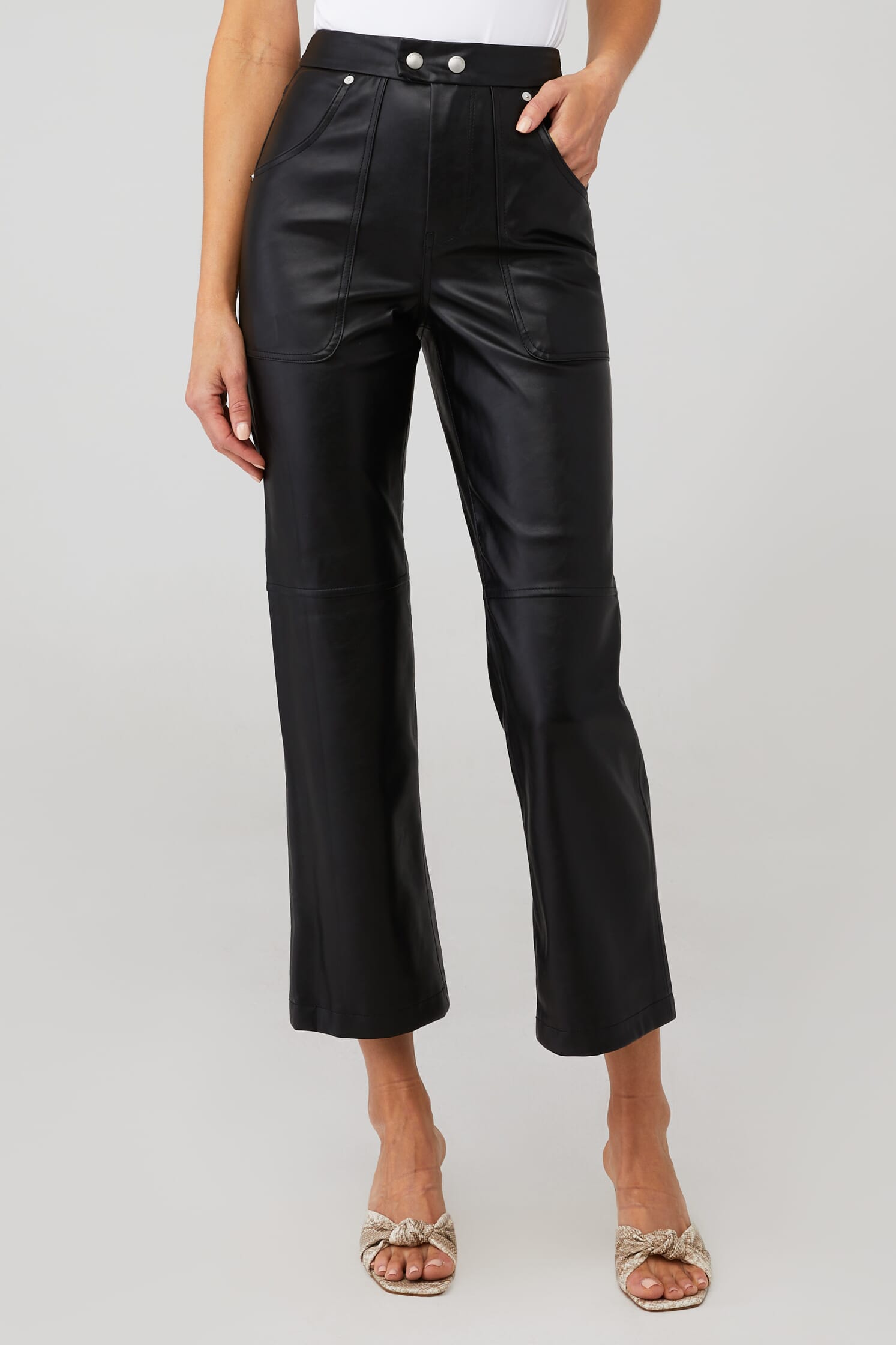 Blank NYC Track Record - Vegan Leather Pants - Black Pants - Lulus