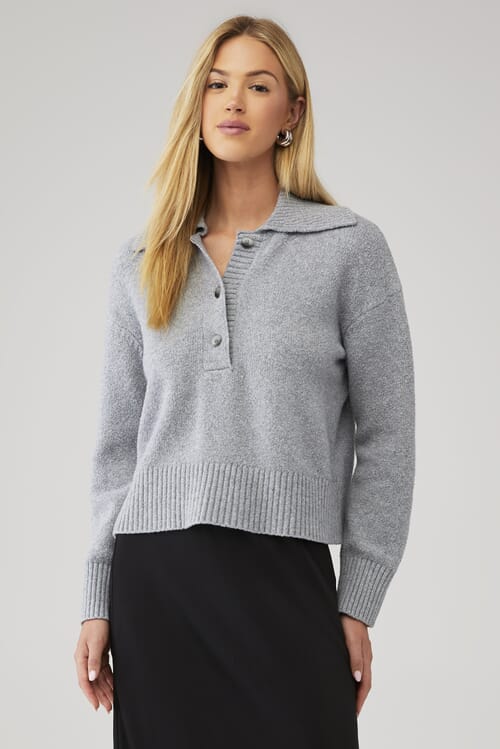 Free People | Trading Up Polo in Grey Heather | FashionPass