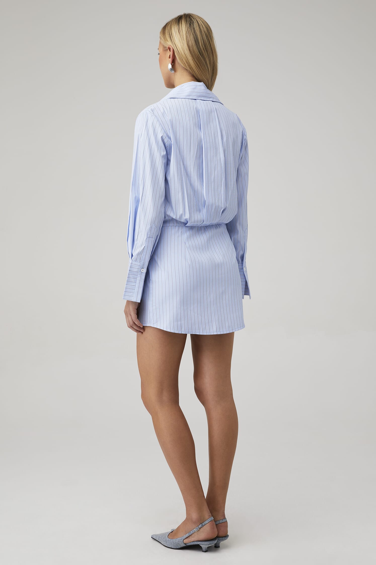 slim fit dress slacks Mersea Women's Scottie Chambray Dress in Rinse