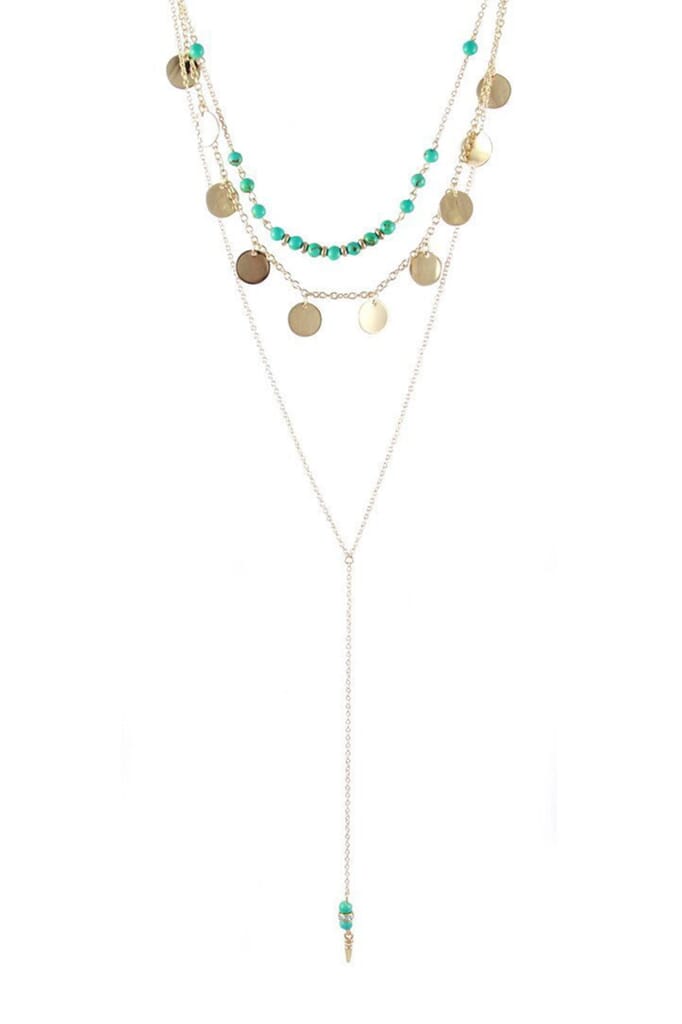 Ettika Turquoise Blessed Be Necklace in Gold