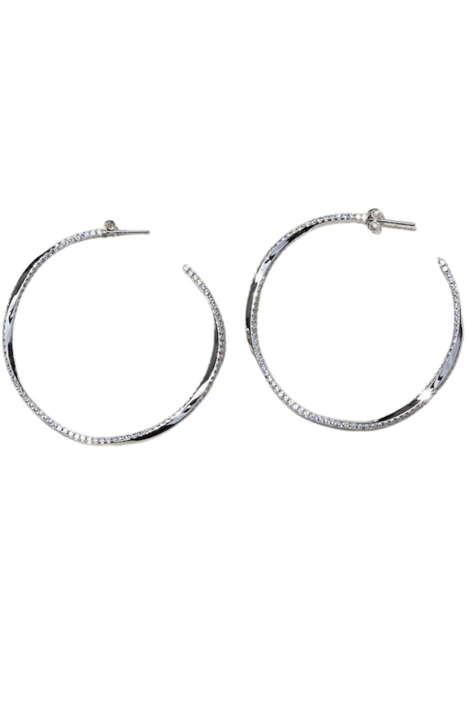 Native Gem | Twisted Hoop Earrings in Silver| FashionPass
