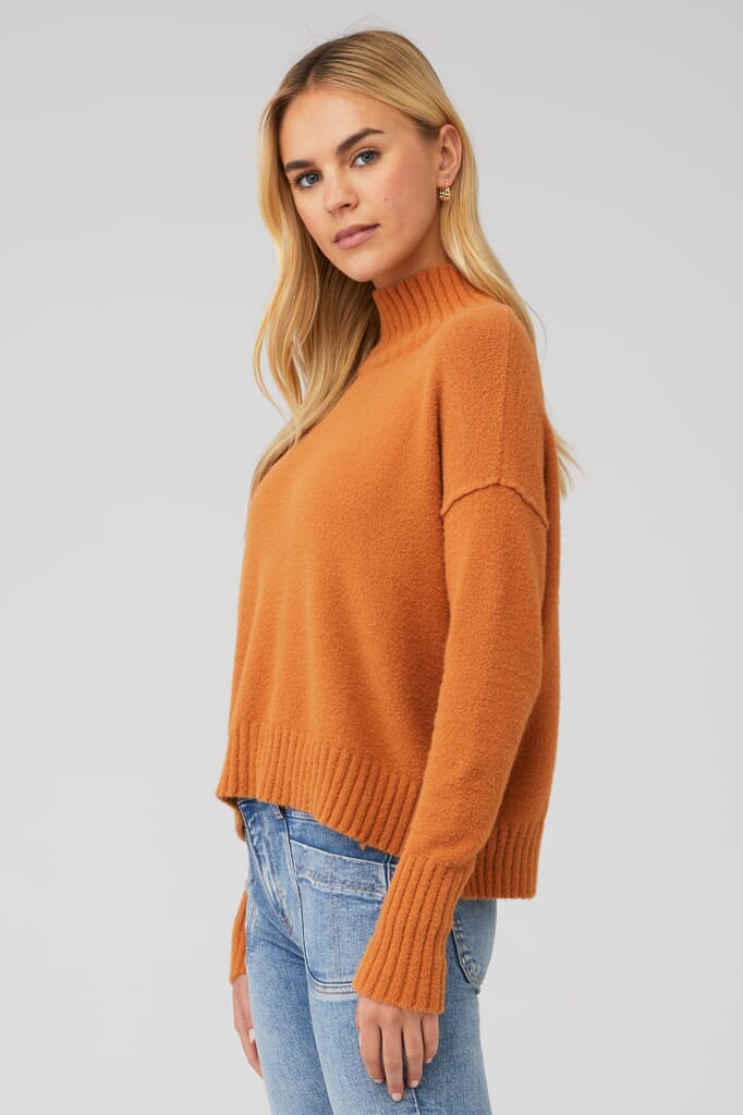 Free People | Vancouver Turtleneck Sweater in Pumpkin Pie| FashionPass