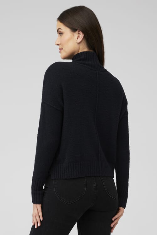 Free people black turtleneck on sale sweater