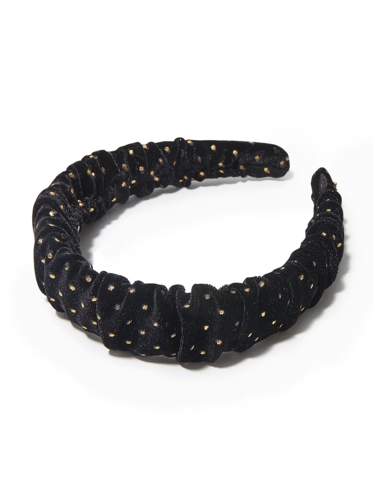 LELE SADOUGHI | Velvet Kelly Headband in Jet Dot| FashionPass display picture 3