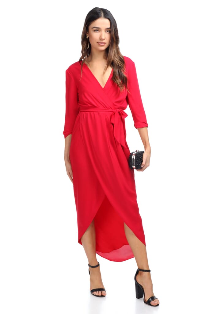 Amanda Uprichard Venus Dress in Scarlet