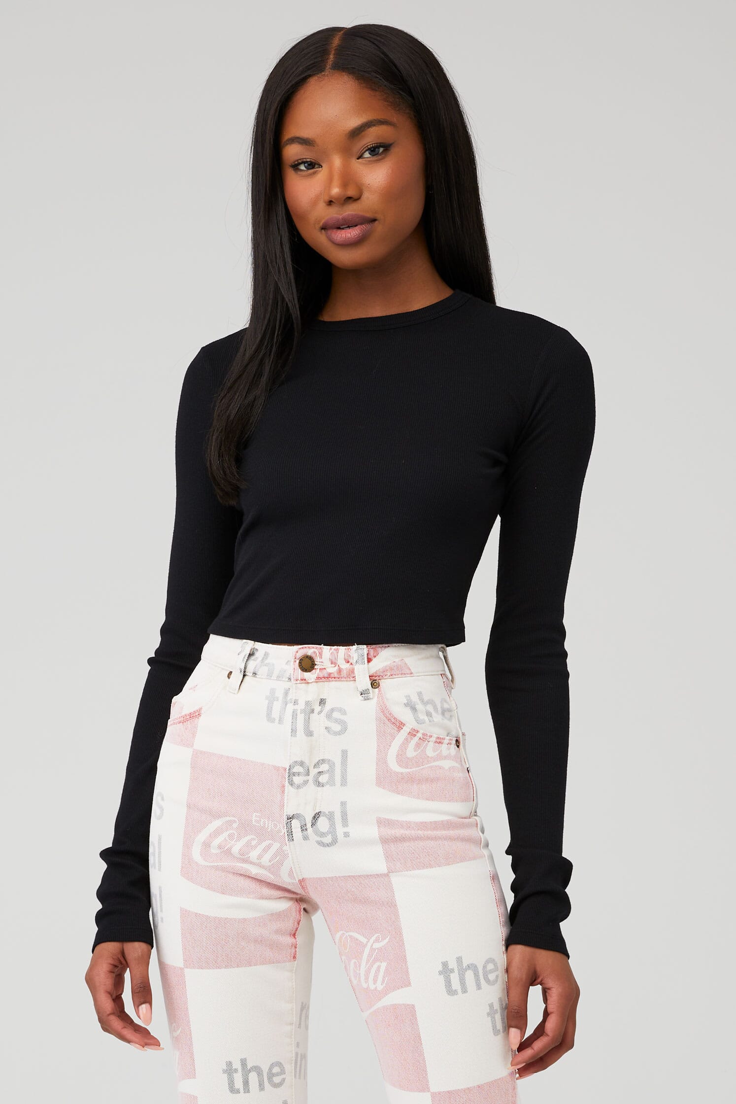 COTTON CITIZEN Verona Crop Shirt in Jet Black FashionPass