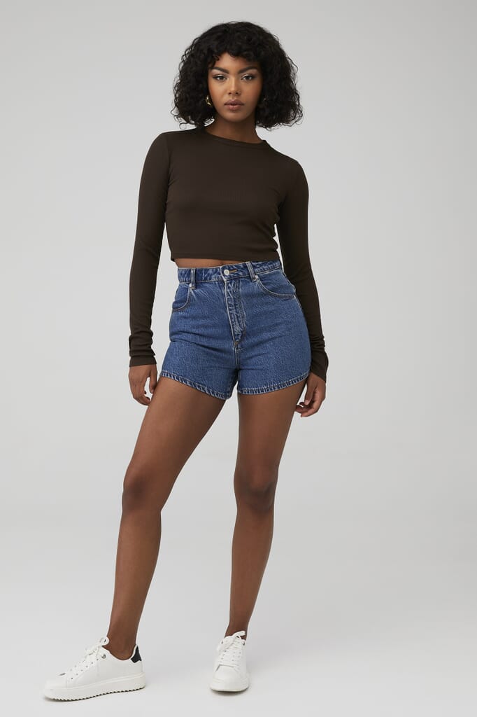 COTTON CITIZEN Verona Crop Shirt in Espresso FashionPass