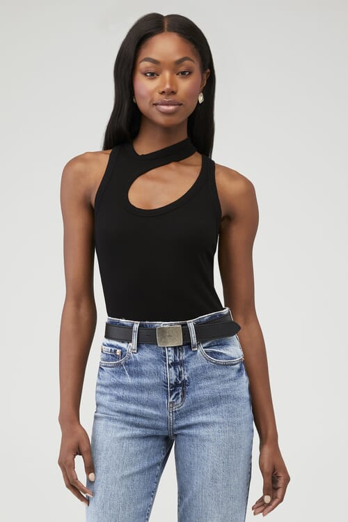 OVERNEATH / Garter Tank 072 ( Black ） OVERNEATH：GARTER TANK TOP - BLACK - ORANN ONLINE SHOP