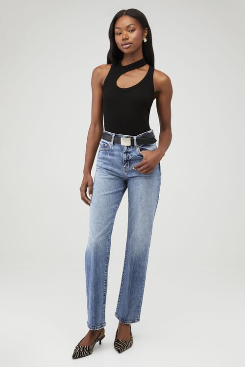 COTTON CITIZEN | Verona Cut-Out Tank in Jet Black| FashionPass